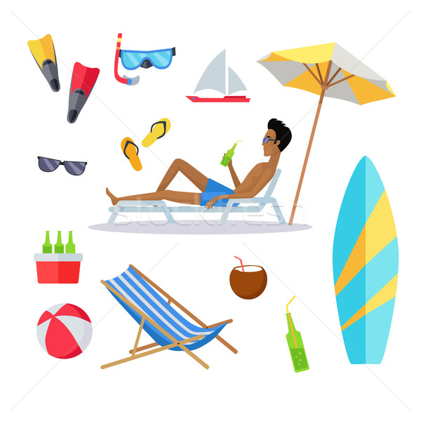 Set of Accessories for the Summer Holidays Stock photo © robuart