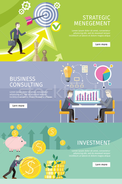 Set of Conceptual Business Vector Web Banners Stock photo © robuart