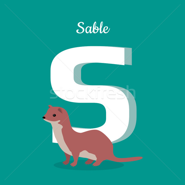 Animal Alphabet Concept in Flat Design Stock photo © robuart
