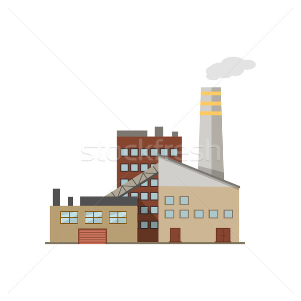 Industry Manufactory Building Isolated on White. Stock photo © robuart