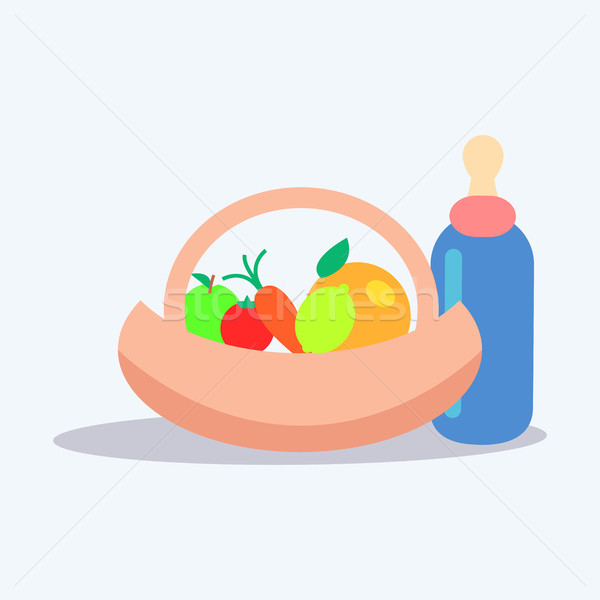 Kids Healthy Ration Flat Vector Concept Stock photo © robuart