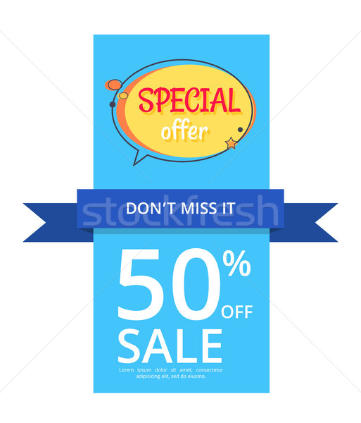 Special Offer Sale Advertisement 50 Off Poster Stock photo © robuart