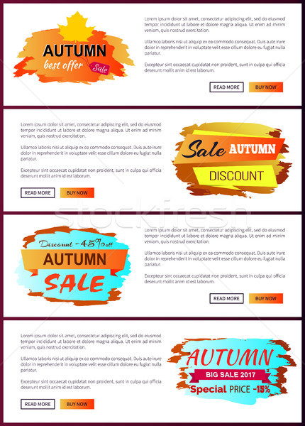 Autumn Sale Best Offer Discounts Big Choice 2017 Stock photo © robuart