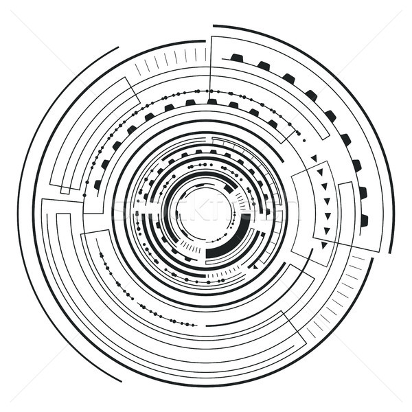 Interface Futuristic Sketch Vector Illustration Stock photo © robuart