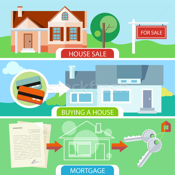 Sale, buying house and mortgage Stock photo © robuart