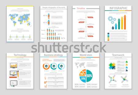 Infographic business brochures banners Stock photo © robuart