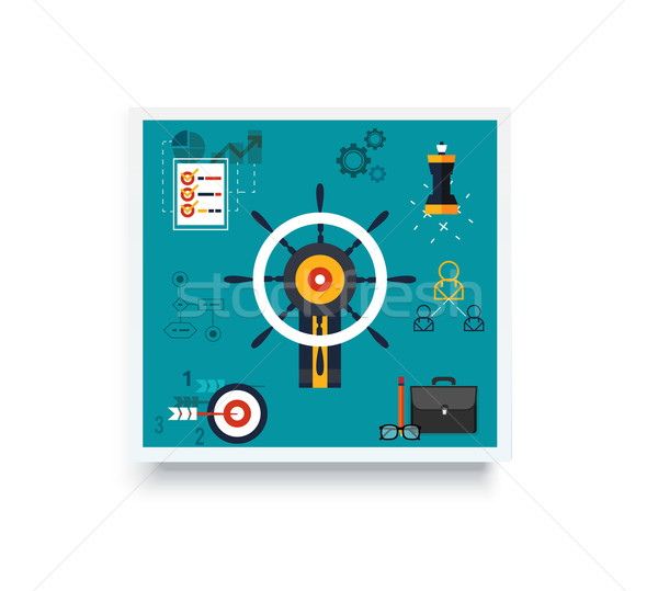 Gestion affiche icônes affaires outils design [[stock_photo]] © robuart