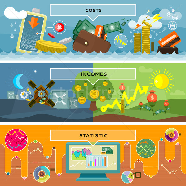 Finance Statistic Costs and Incomes Stock photo © robuart