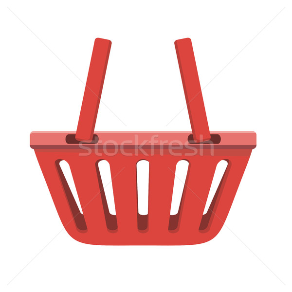 örnek kırmızı alışveriş sepeti bir plastik ikon Stok fotoğraf © robuart