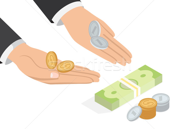Offer of Money Isometric Projection Concept Stock photo © robuart