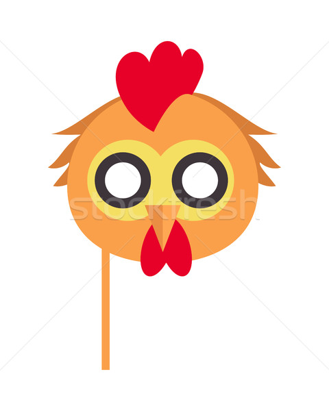 Cock Bird Carnival Mask. Rooster Chicken Hen Fowl. Stock photo © robuart