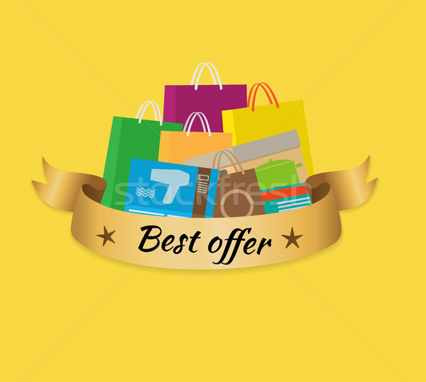 Besten bieten Banner isoliert Inschrift Stock foto © robuart