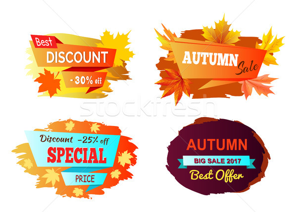 Best Discount Autumn Sale Vector Illustration Stock photo © robuart