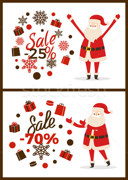 Christmas Sale Advertisement Vector Illustration Stock photo © robuart