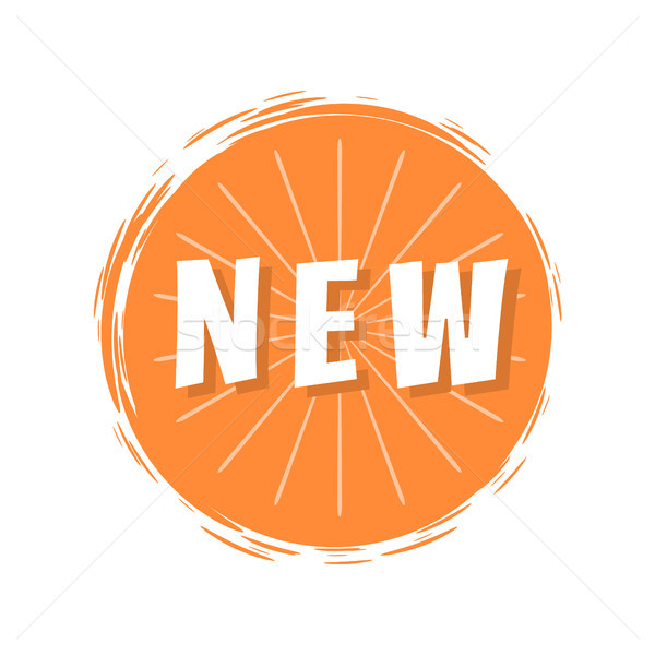 Nieuwe opschrift oranje geschilderd plek borstel Stockfoto © robuart