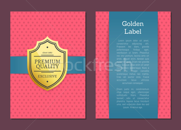 Golden Label Premium Quality Exclusive Since 1980 Stock photo © robuart