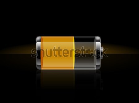 Glossy transparent battery icons Stock photo © robuart