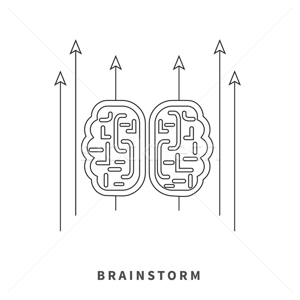 ストックフォト: デザイン · 脳 · アイデア · 思考 · 心