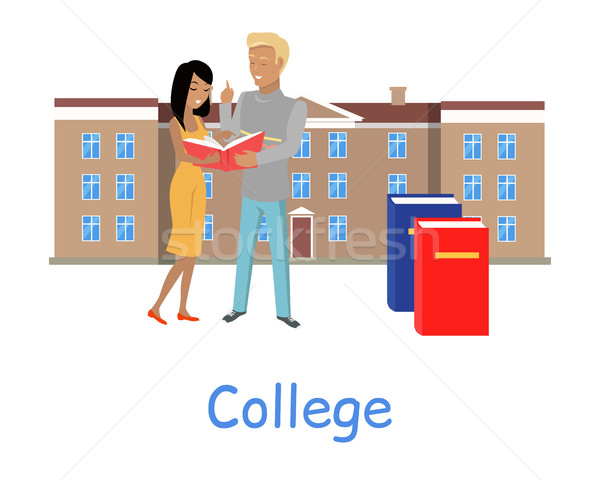 大学 教育 2 学生 スタンド 図書 ストックフォト © robuart