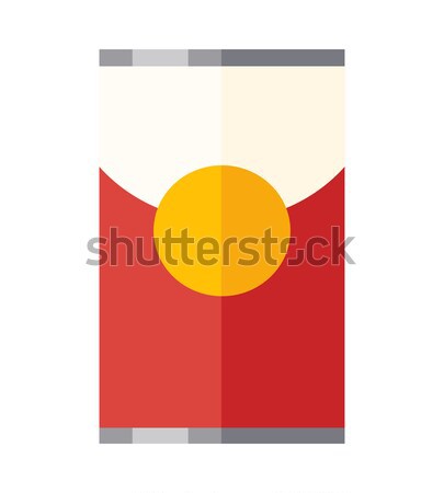 Canned Goods with White-Red Label Stock photo © robuart
