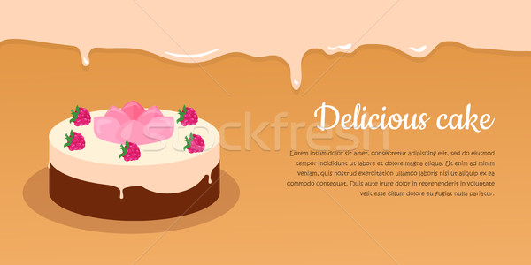 Delicious Cake. Excellent Cake. Strawberry Pie Stock photo © robuart