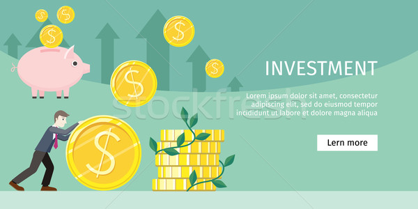 Investment Concept Flat Style Vector Illustration Stock photo © robuart