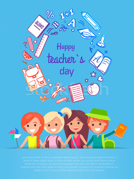 Happy Teacher s Day Vector Illustration Stock photo © robuart