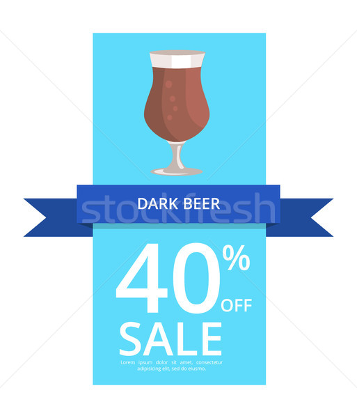 Dark Beer 40 Off Sale on Vector Illustration Stock photo © robuart