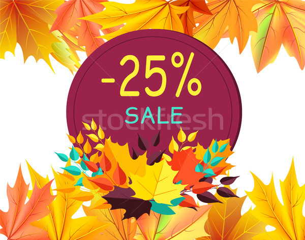 Autumn Discount 2017 Gift Card Design Maple Leaves Stock photo © robuart