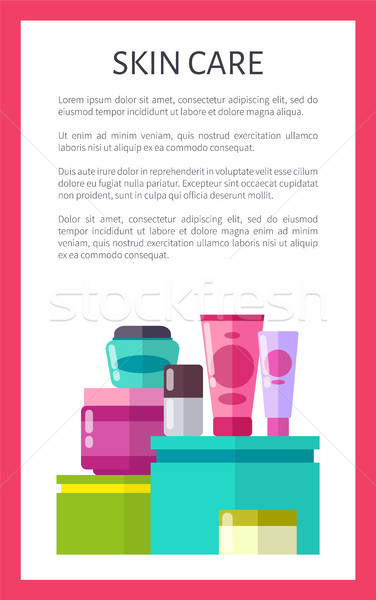 Skin Care Poster with Text Vector Illustration Stock photo © robuart