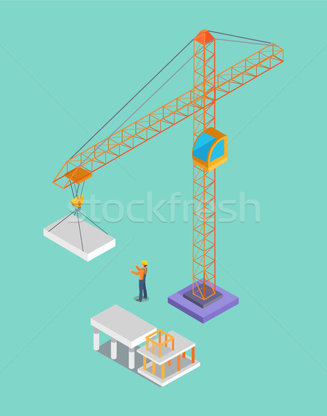 Building Banner, Colorful Vector Illustration Stock photo © robuart