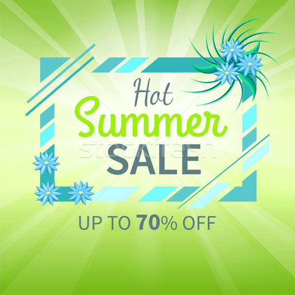 Hot Summer Sale Poster Up to 70 Off Banner Vector Stock photo © robuart