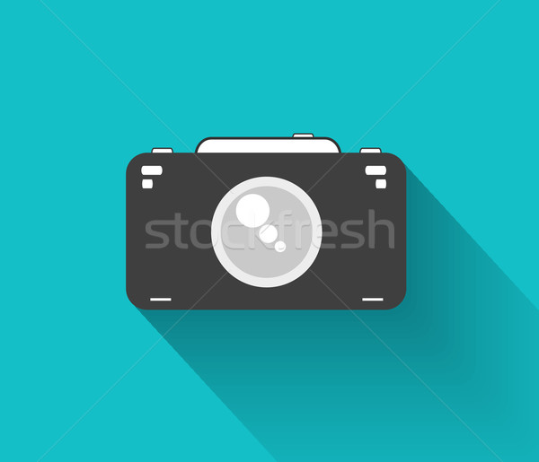 Kamera lange Schatten Hintergrund Web Video Stock foto © robuart