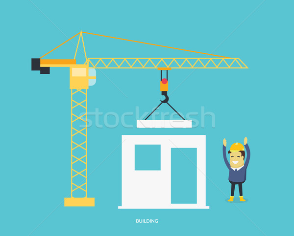 Stock fotó: épület · folyamat · áramlás · siker · mérnök · építkezés