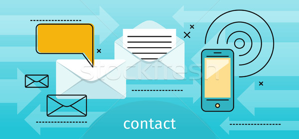 Contact Concept Message and Speech Bubble Stock photo © robuart