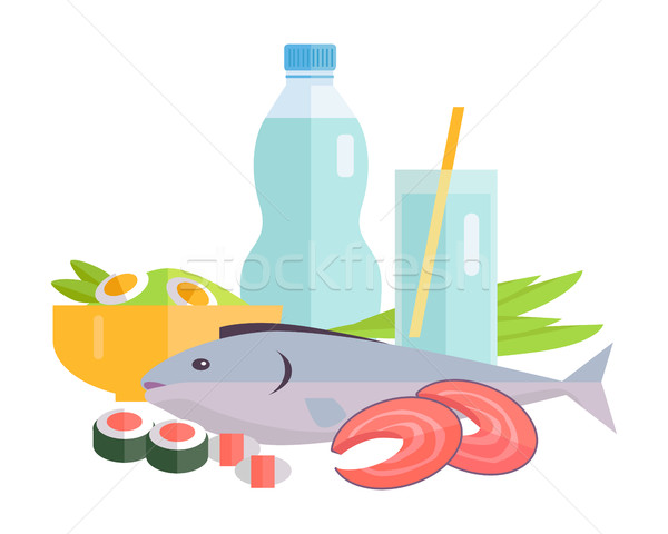 Food Concept Illustration in Flat Style Design. Stock photo © robuart