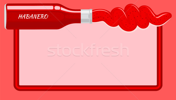 Red Habanero Sauce Poured out from Isolated Bottle Stock photo © robuart