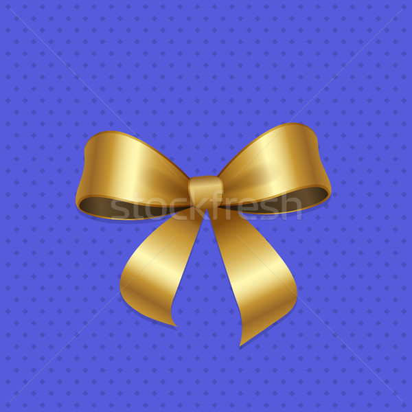 Obecnej dar elegancki satyna wstążka złota Zdjęcia stock © robuart