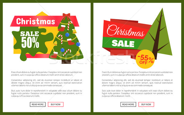 Christmas Sale Off Card Vector Illustration Stock photo © robuart