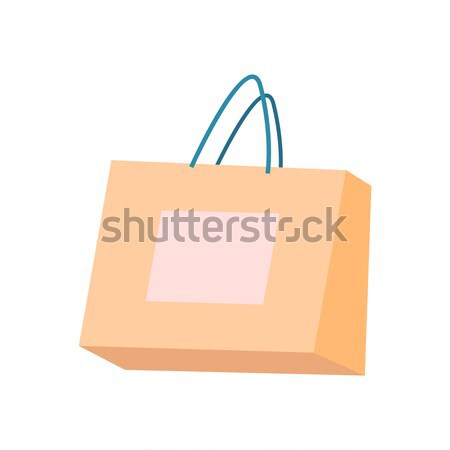 Bolsa beige color compras cuadrados delgado Foto stock © robuart