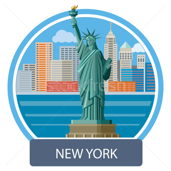 Heykel özgürlük New York New York Cityscape Manhattan Stok fotoğraf © robuart