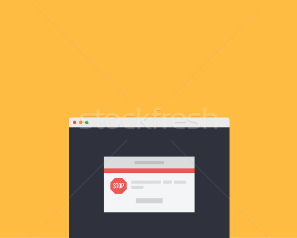 Web Page Message Stop Sign Window Stock photo © robuart