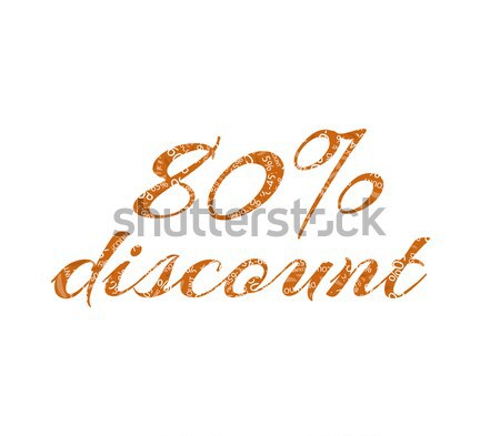 Vente étiquettes réduction pour cent texte [[stock_photo]] © robuart