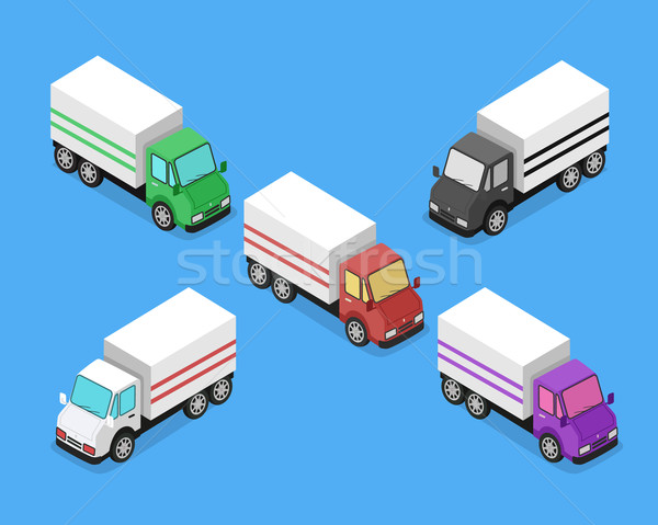 Isometric Delivery Van Car Icon Stock photo © robuart