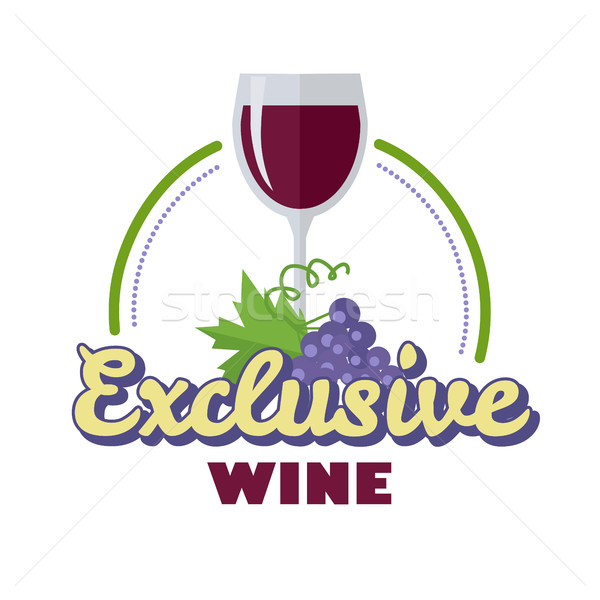 Exclusivo vinho logotipo ícone símbolo elite Foto stock © robuart