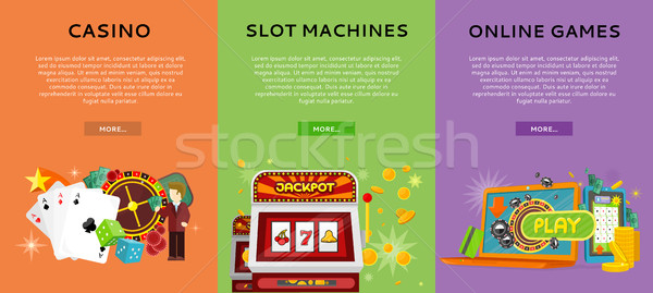 Casino Gambling Website Templates Set Stock photo © robuart