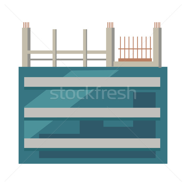 Unfinished Building. First Floors with Glasses Stock photo © robuart