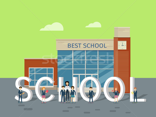Best School Flat Style Vector Concept Stock photo © robuart