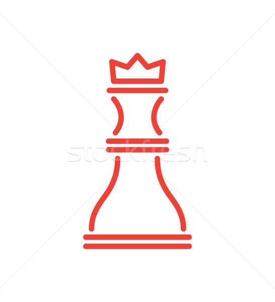 Icon of Rook of Red Colour Vector Illustration Stock photo © robuart