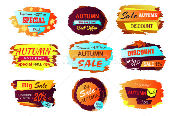 Autumn Sale Best Offer Vector Illustration Stock photo © robuart